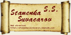 Stamenka Suvačarov vizit kartica